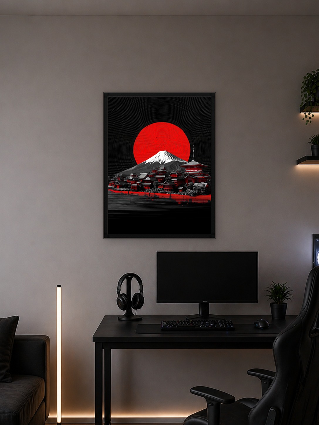Mount Fuji with Japanese Village