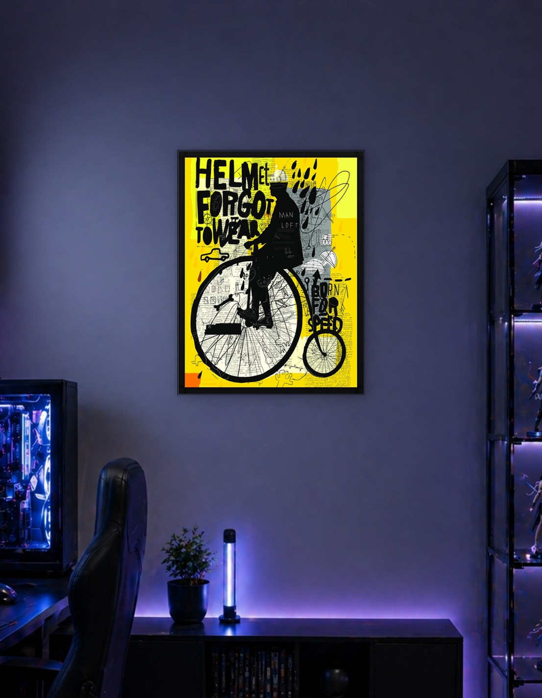 Graffiti Penny Farthing Rider