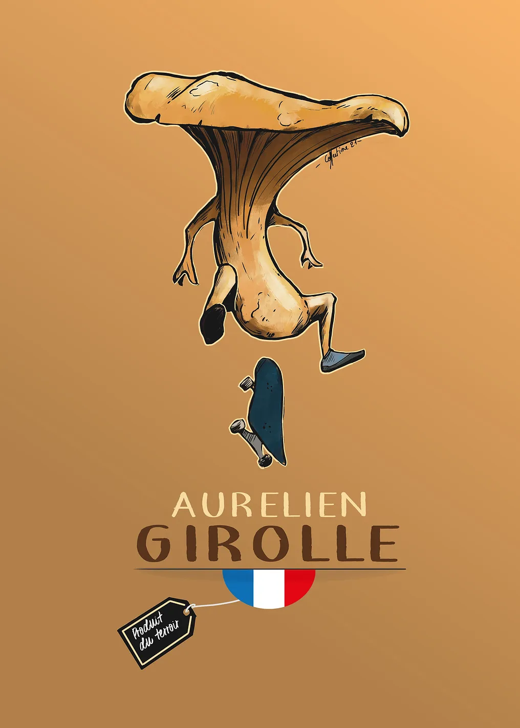 Mushroom Skateboarder - Aurelien Girolle