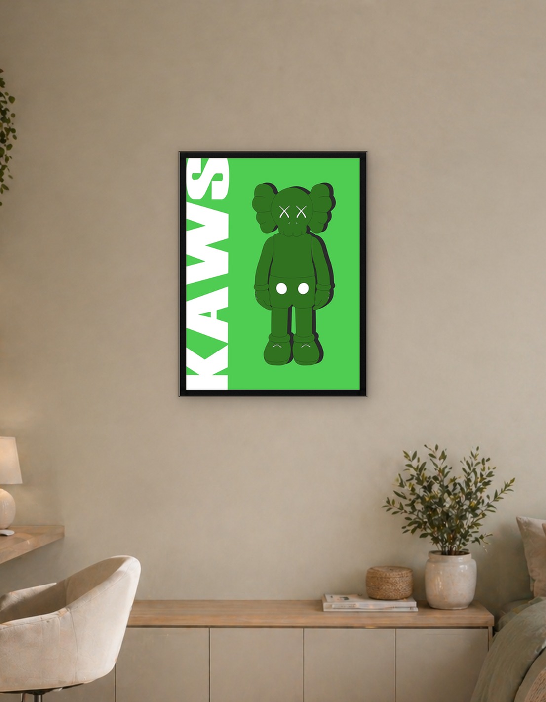 Green Kaws Poster
