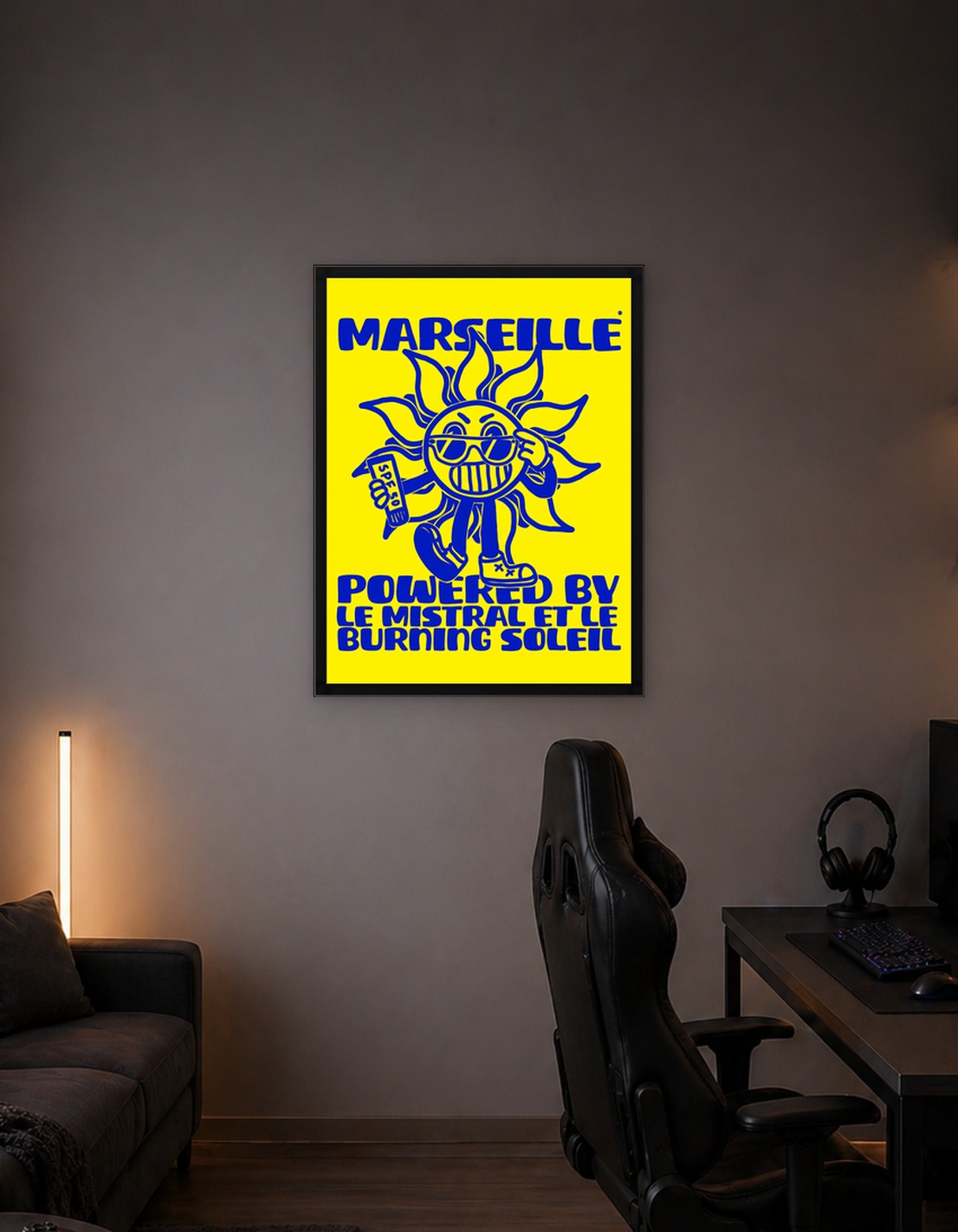 Marseille Sun Illustration