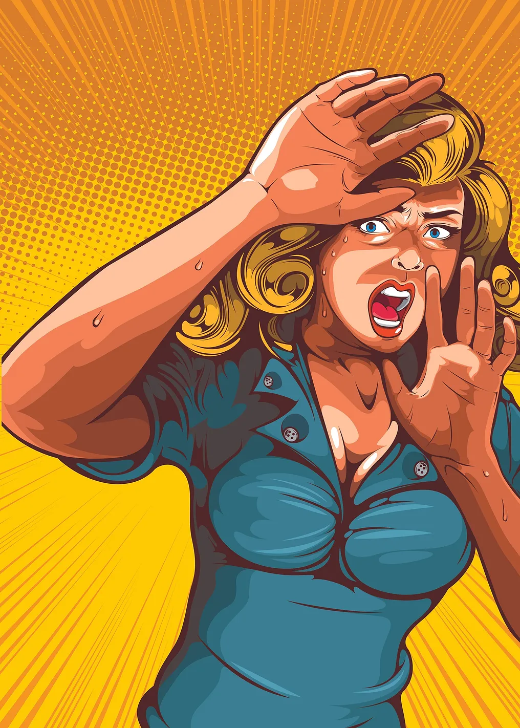 Hysterical Woman Art