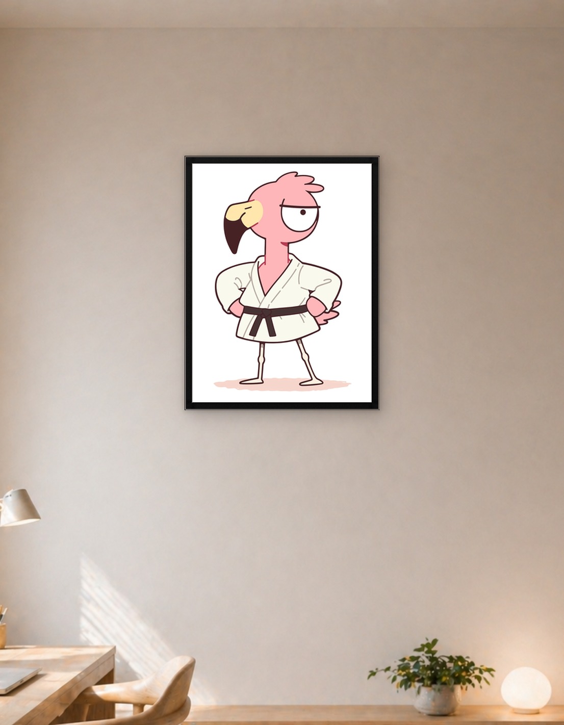 Karate Flamingo in Gi