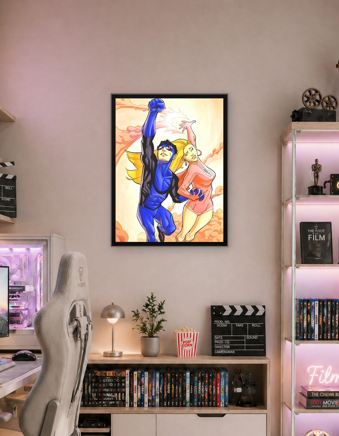 Invincible and Atom Eve Comic Art