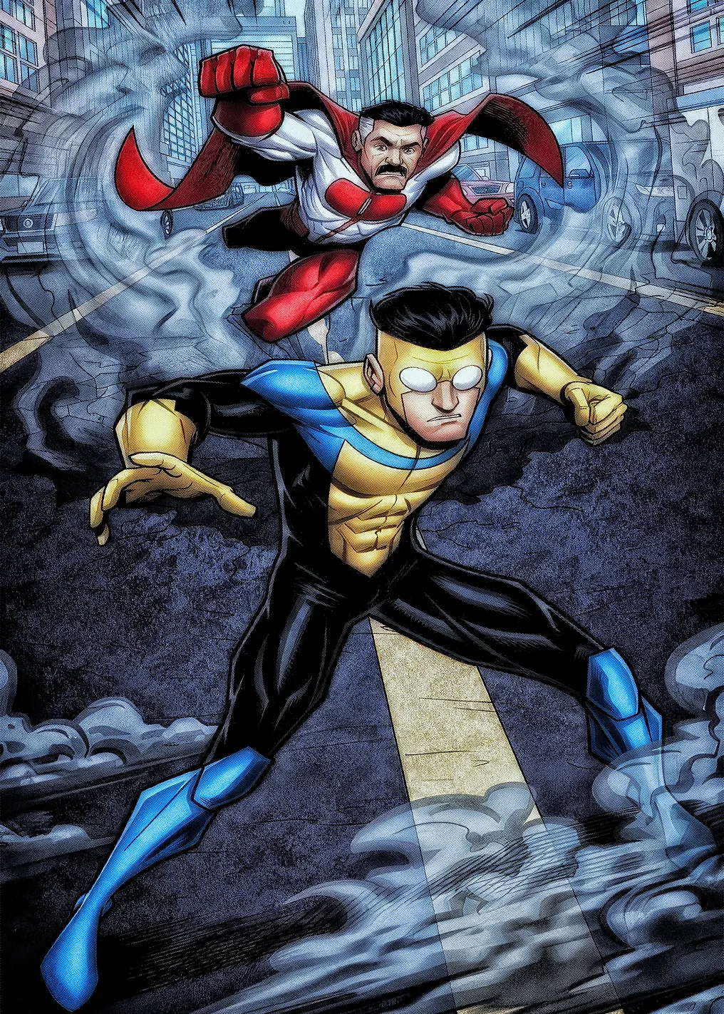 Invincible and Omni-Man Comic Art