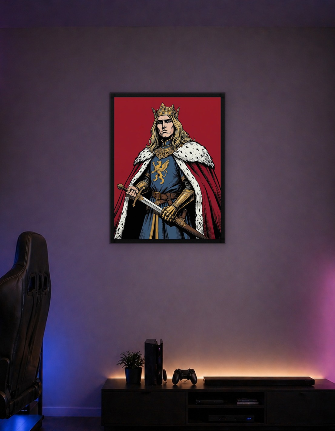 King with Sword and Crown