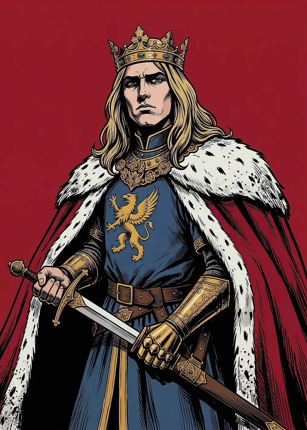King with Sword and Crown