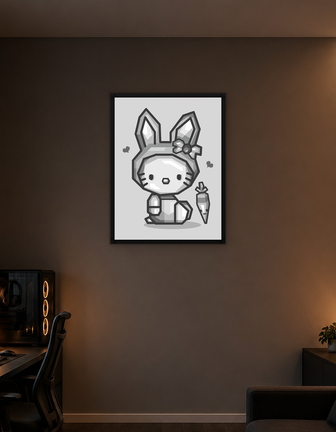 Kitten Cute Grayscale