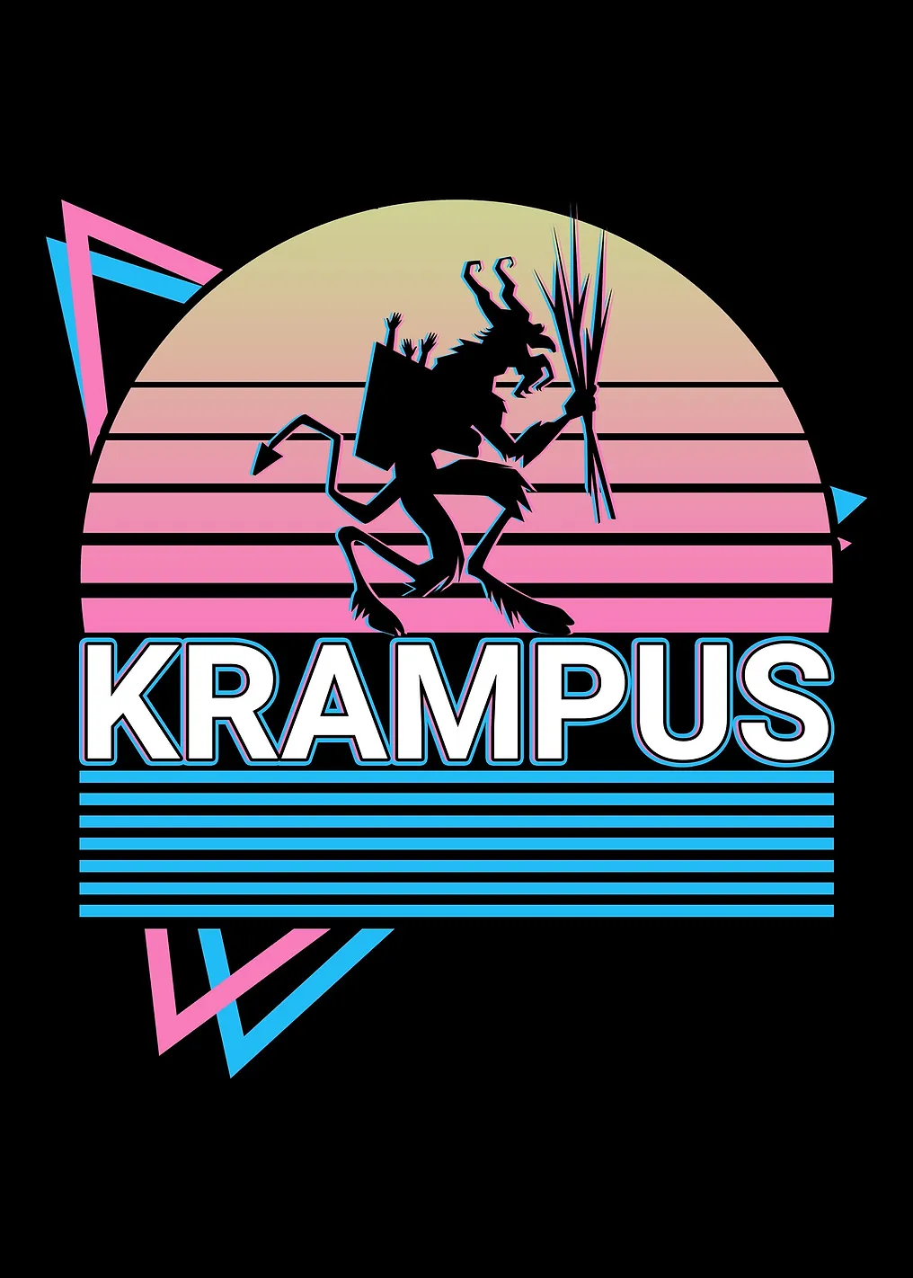 Krampus Christmas Retro