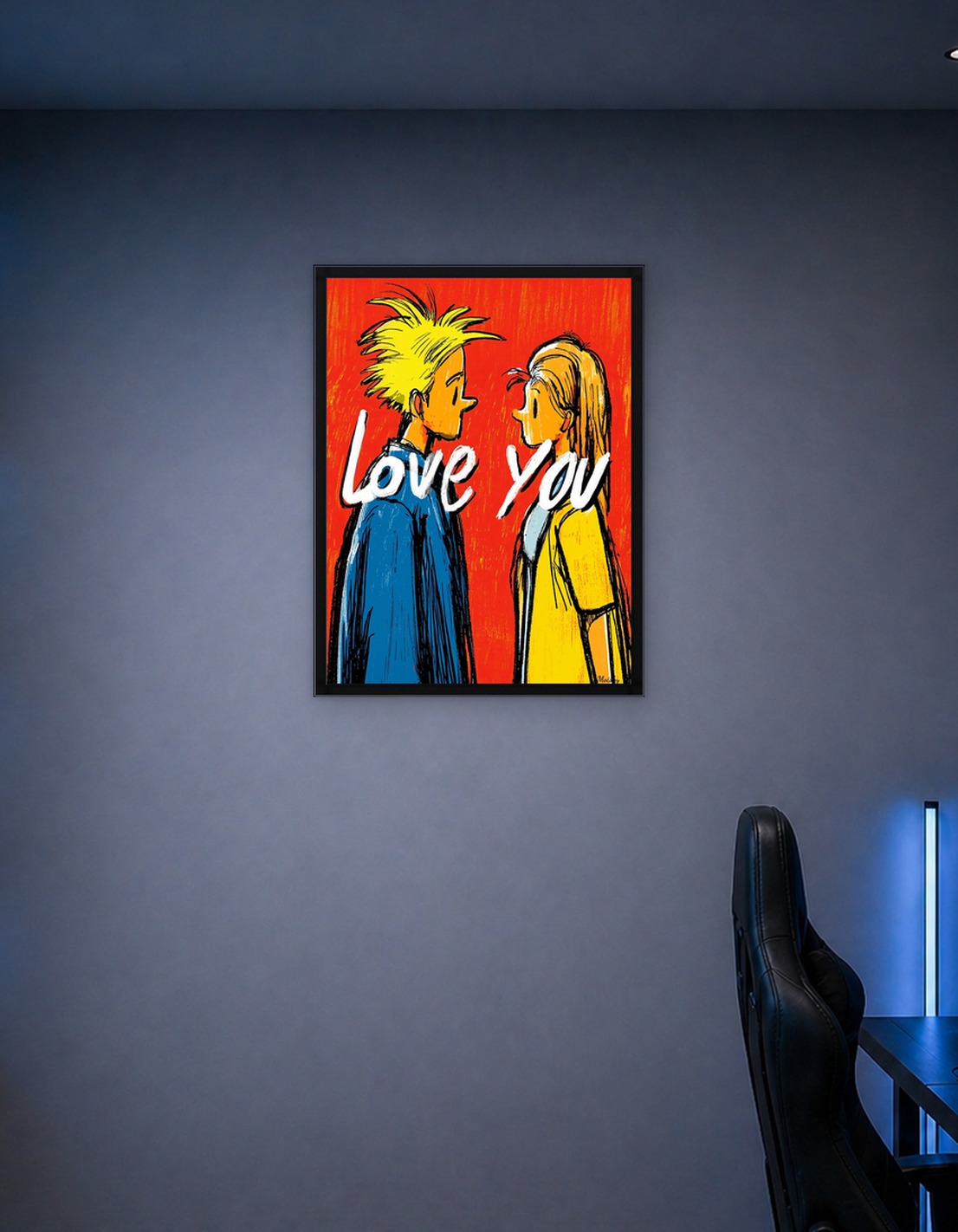 Love You Comic Style Illustration Romantic Pop Art