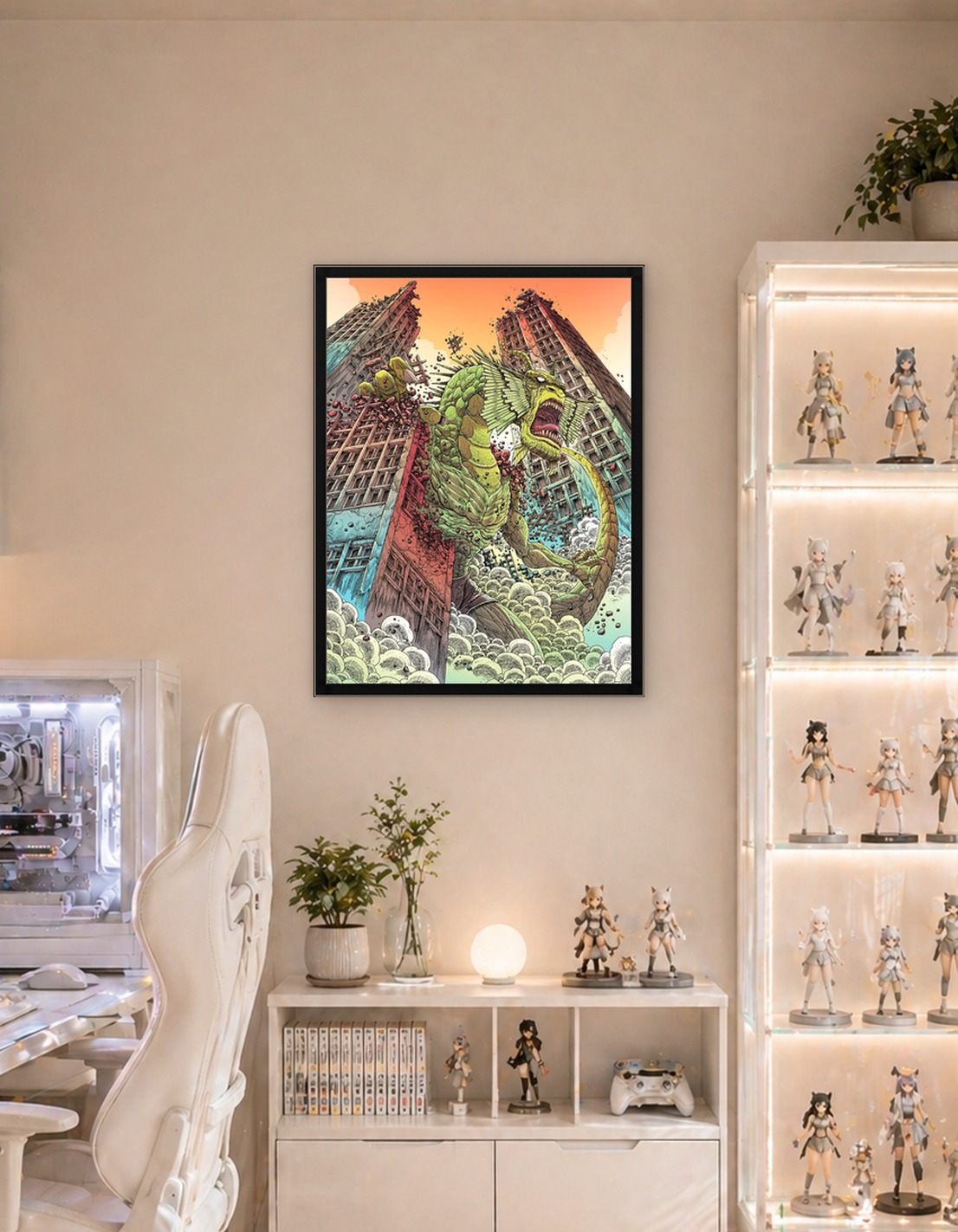 Marvel Kaiju Attacking Cityscape