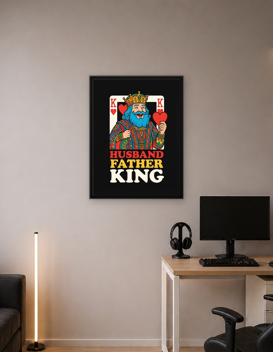 Husband Father King Playing Card