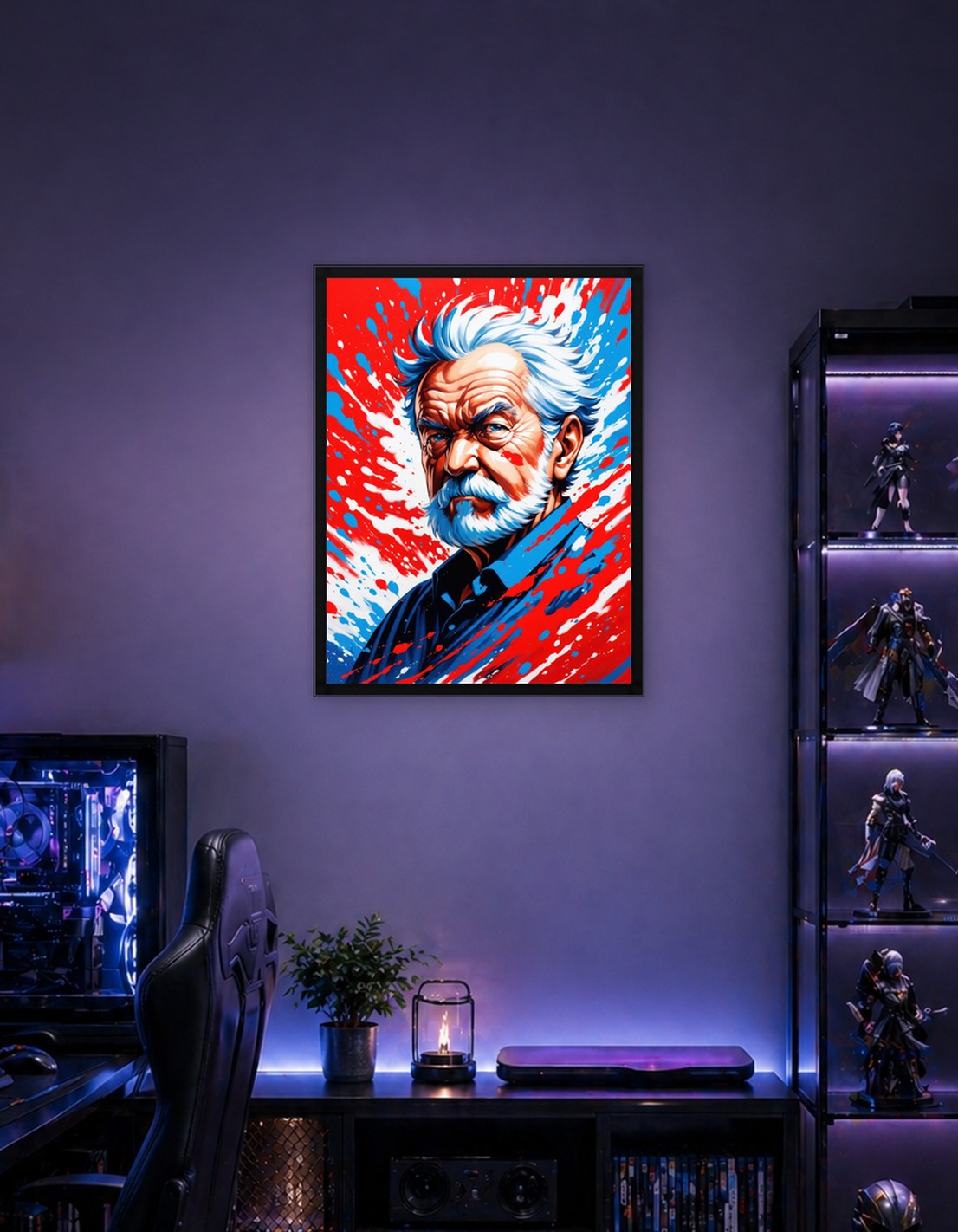 Man with White Hair and Beard