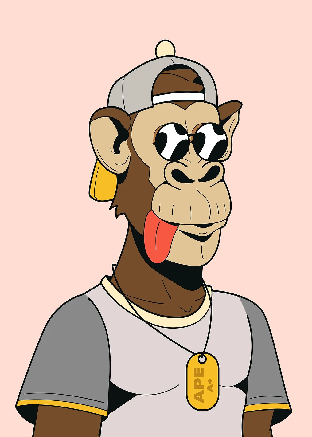 Hand drawn nft style ape - 6302932