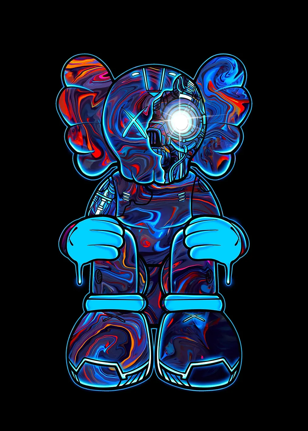 Неон KAWS