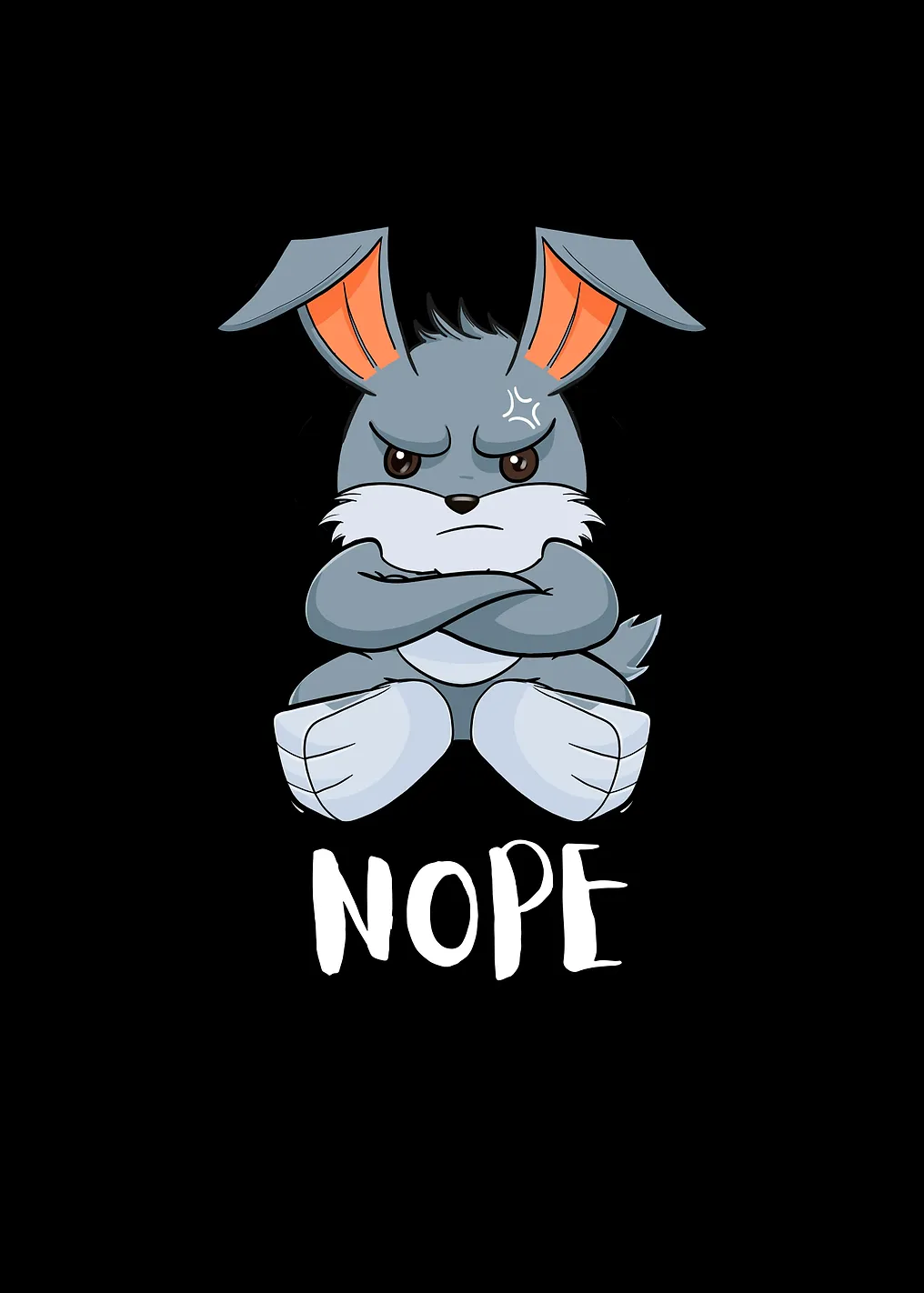 Nope Funny Lazy Rabbit