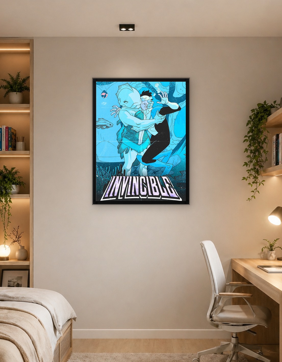 Invincible underwater embrace comic art