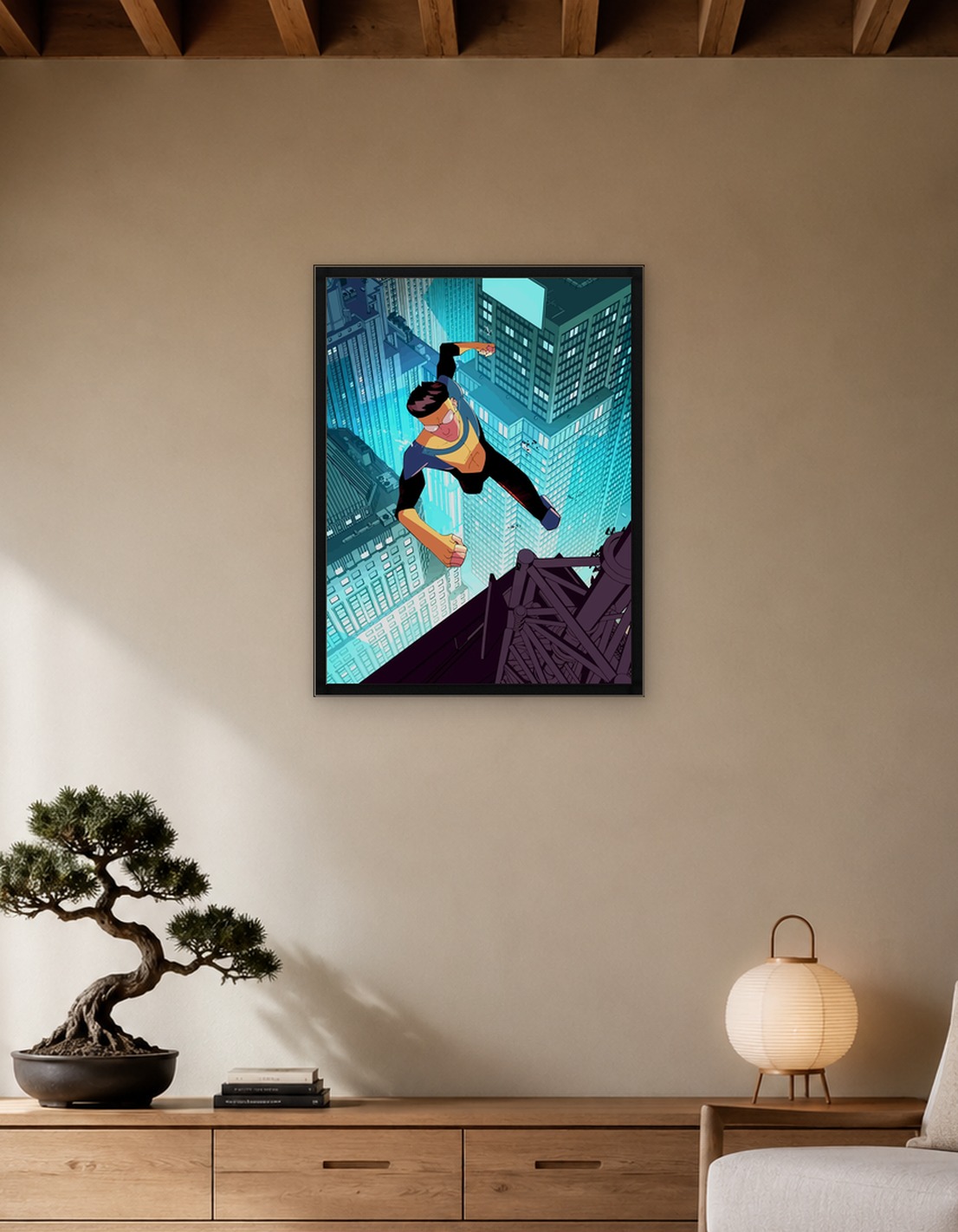 Invincible soars above the city