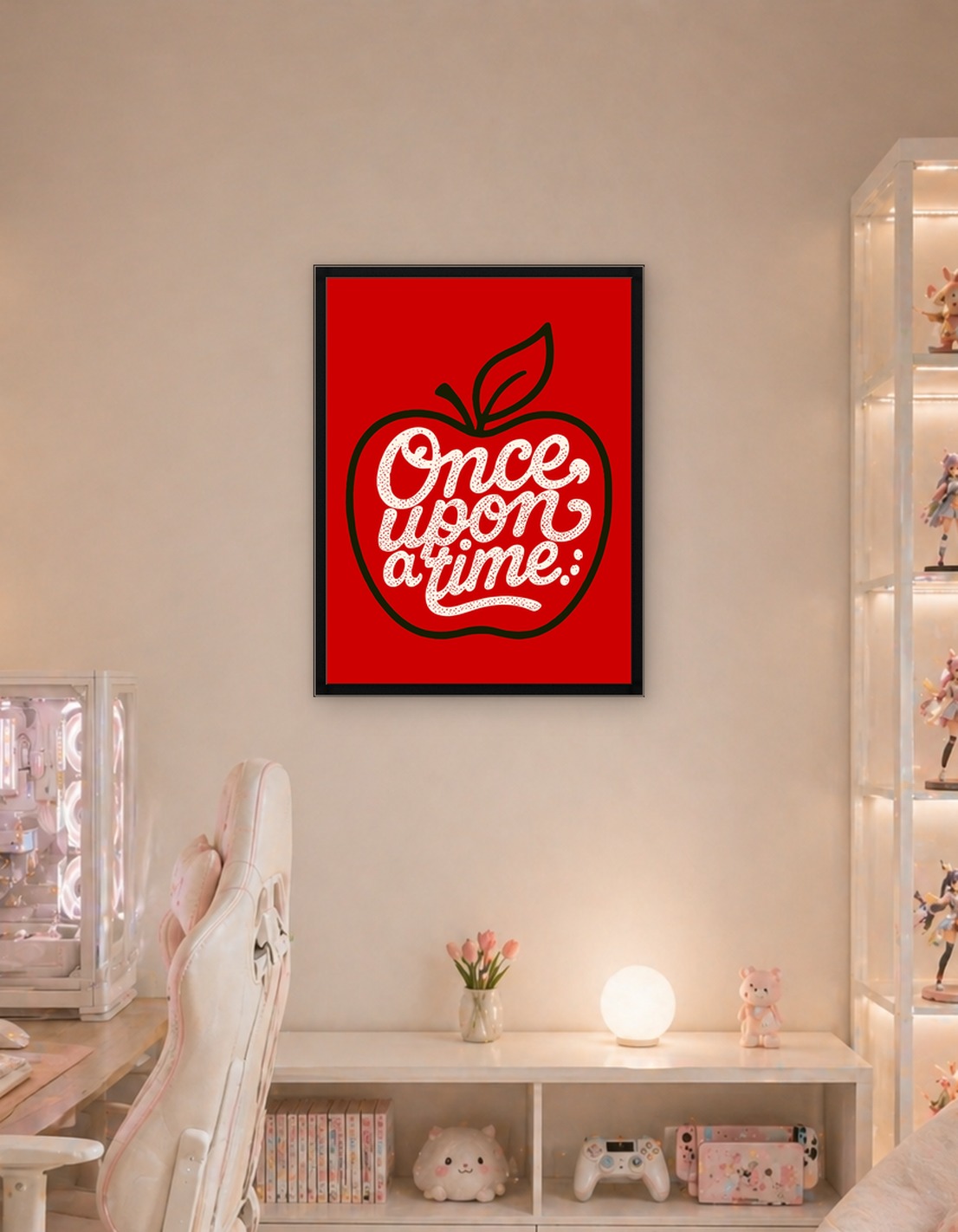 Once Upon a Time I Tried – Dark Humor Minimalist Apple Poster