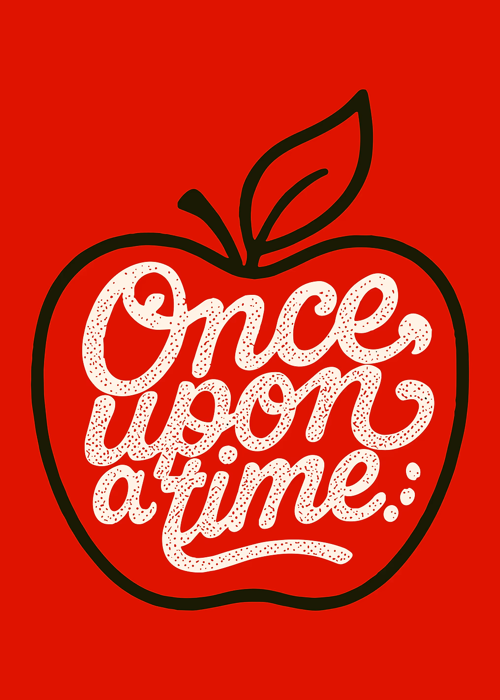 Once Upon a Time I Tried – Dark Humor Minimalist Apple Poster