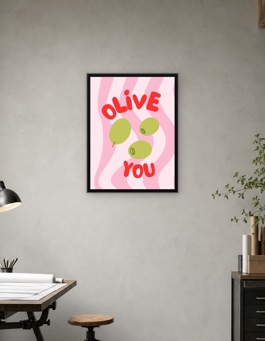Olive You Pun Art