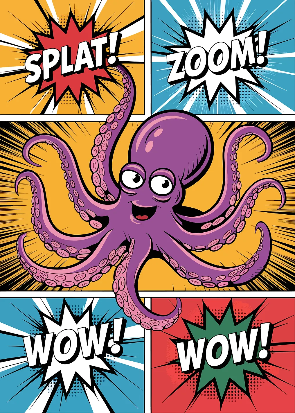 Octopus Comic Art