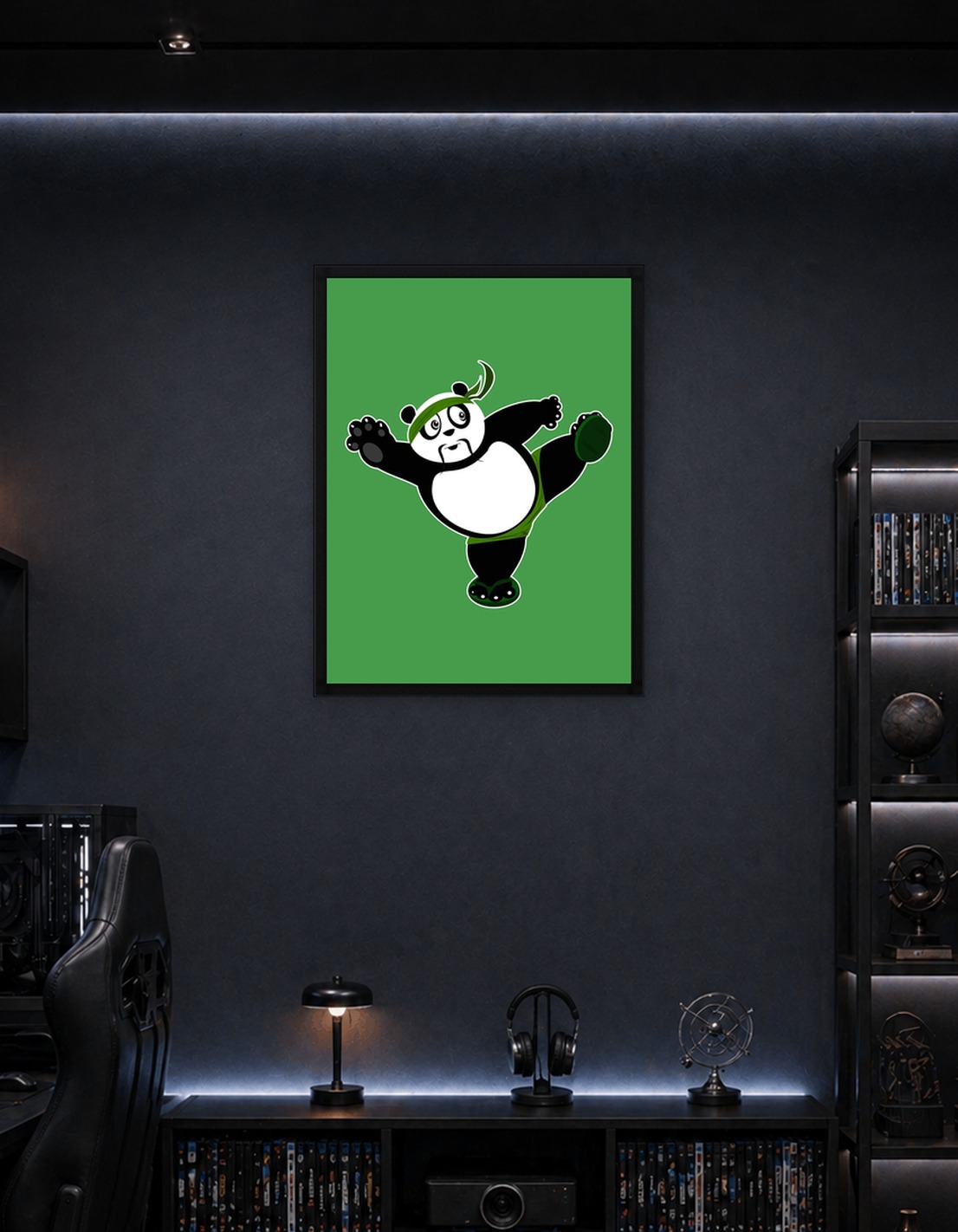 Martial Arts Panda Green