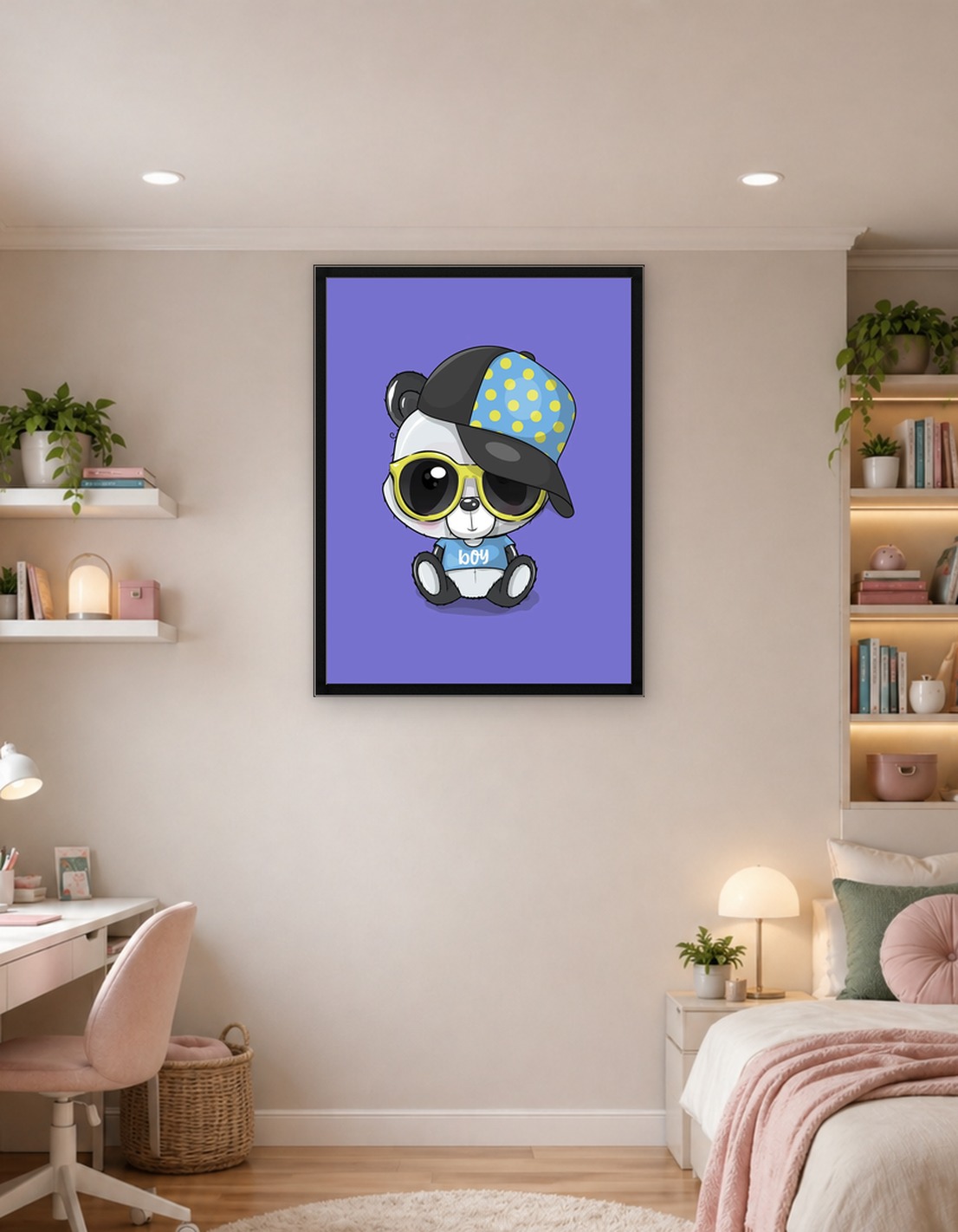Panda wearing cap