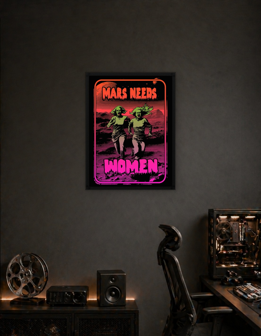 Mars Needs Women Retro Poster