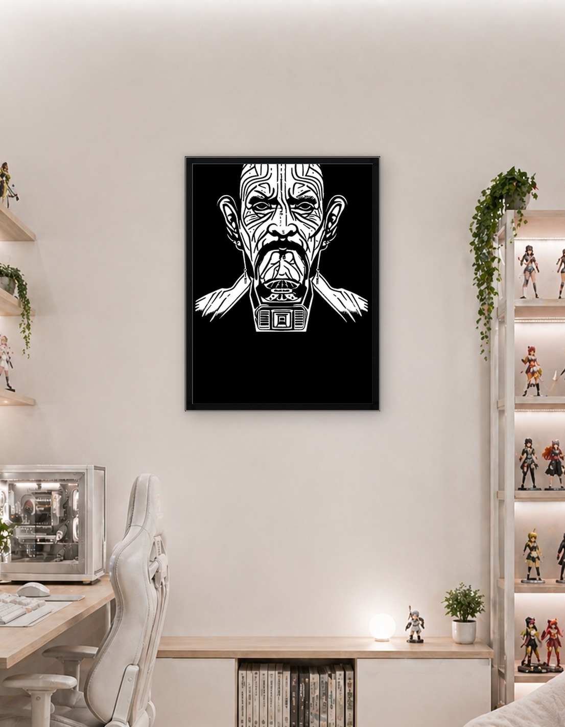 Old Man Line Art