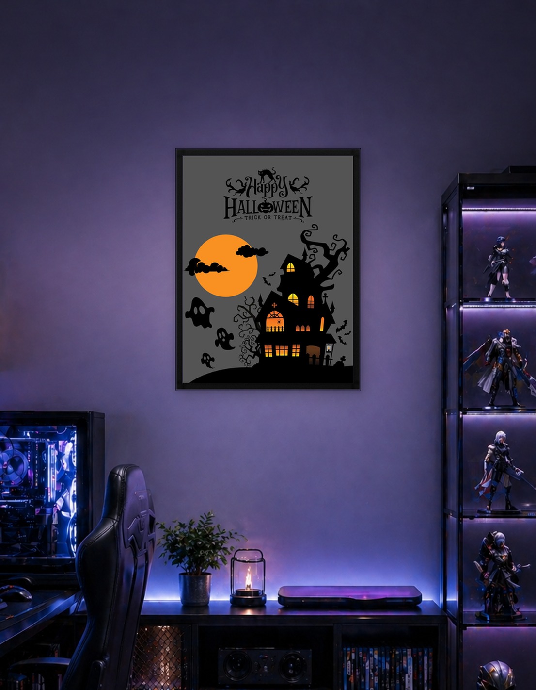 Happy Halloween Haunted House Illustration