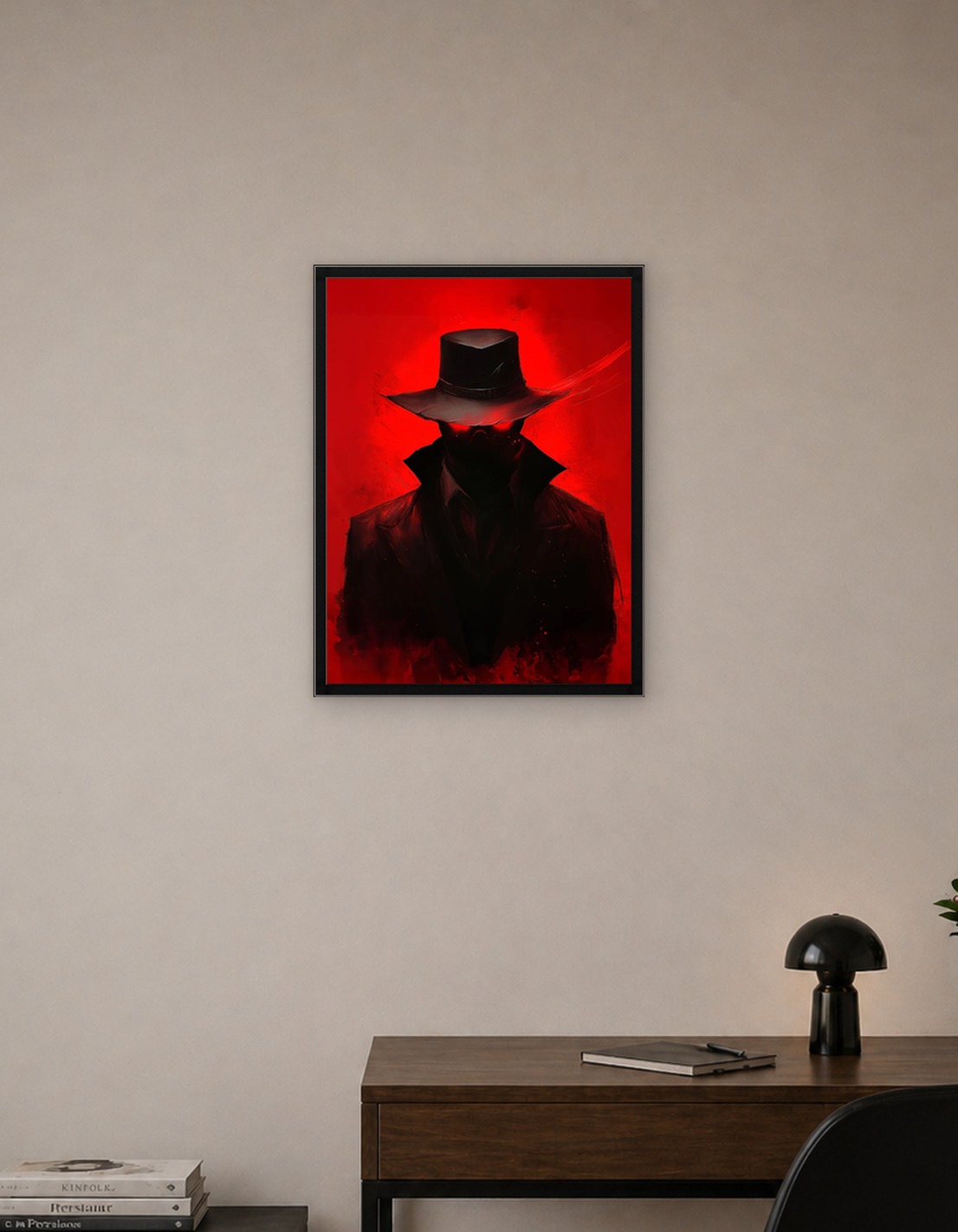 Mysterious Figure in Red
