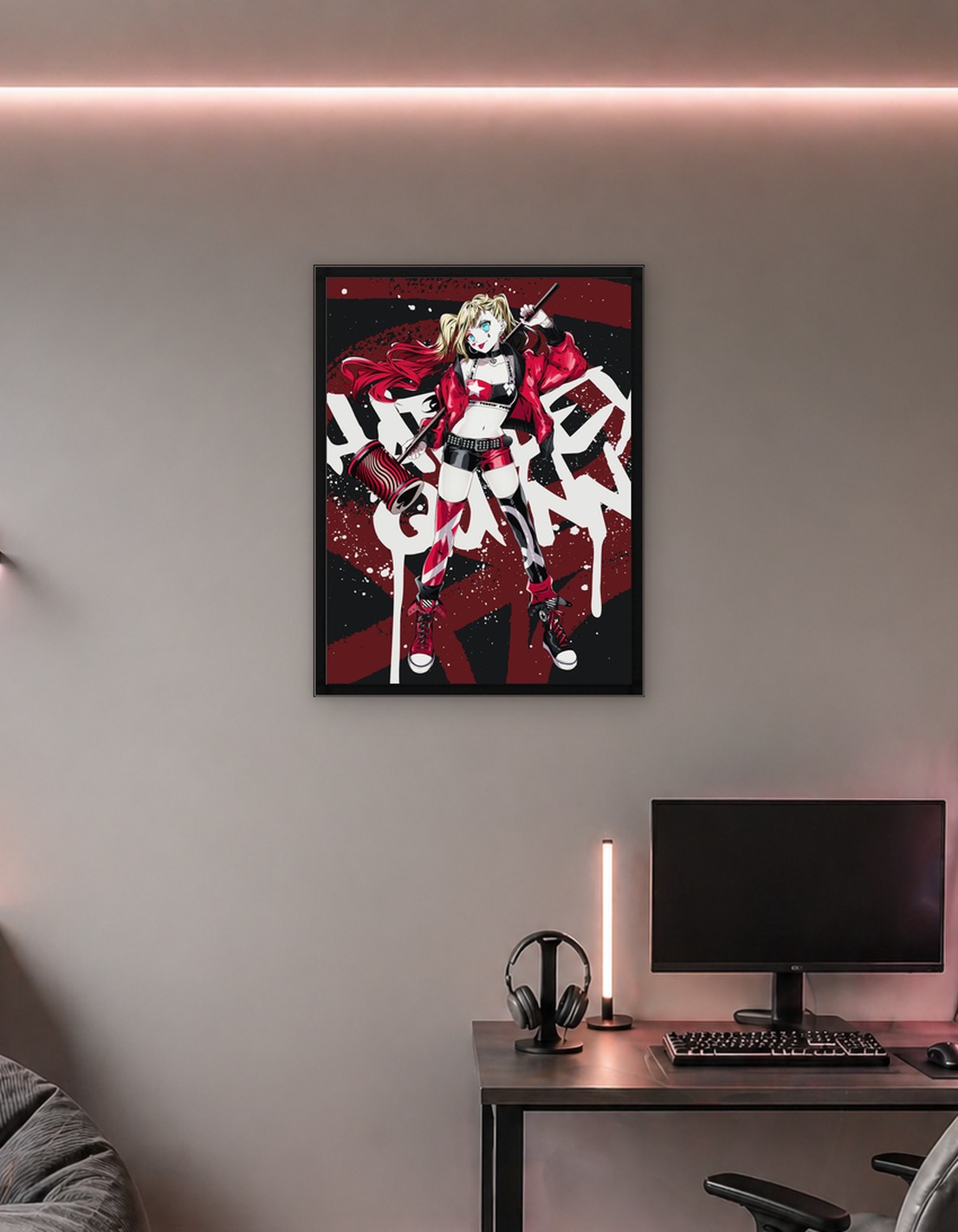 Harley Quinn with a mellet