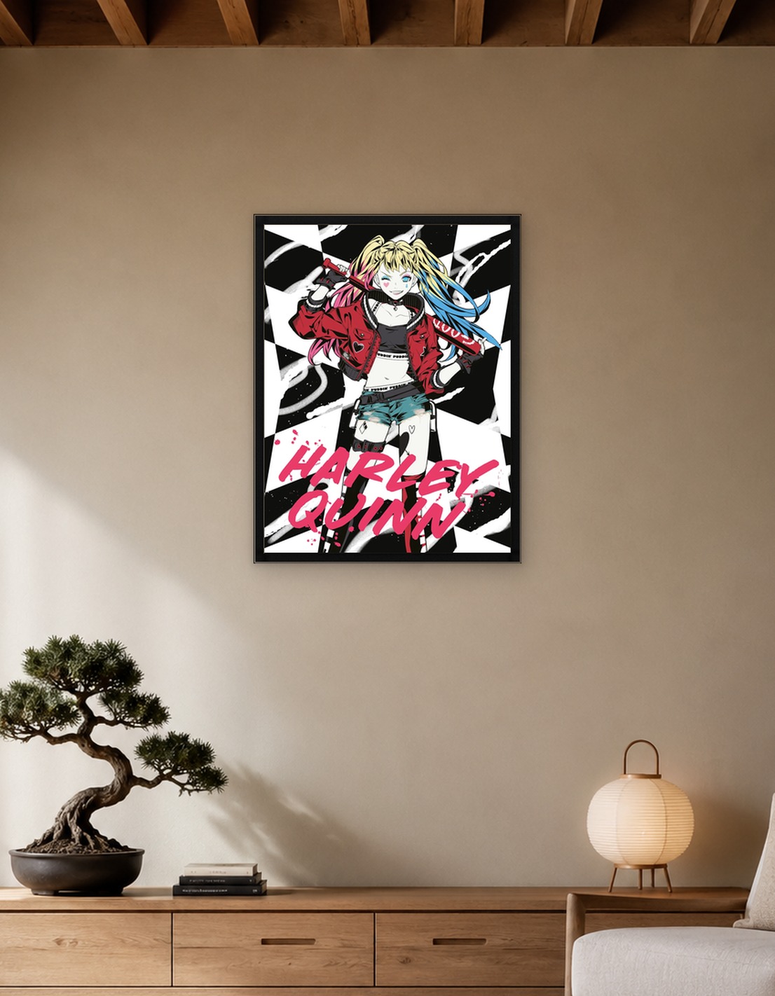 Harley with baseball bat