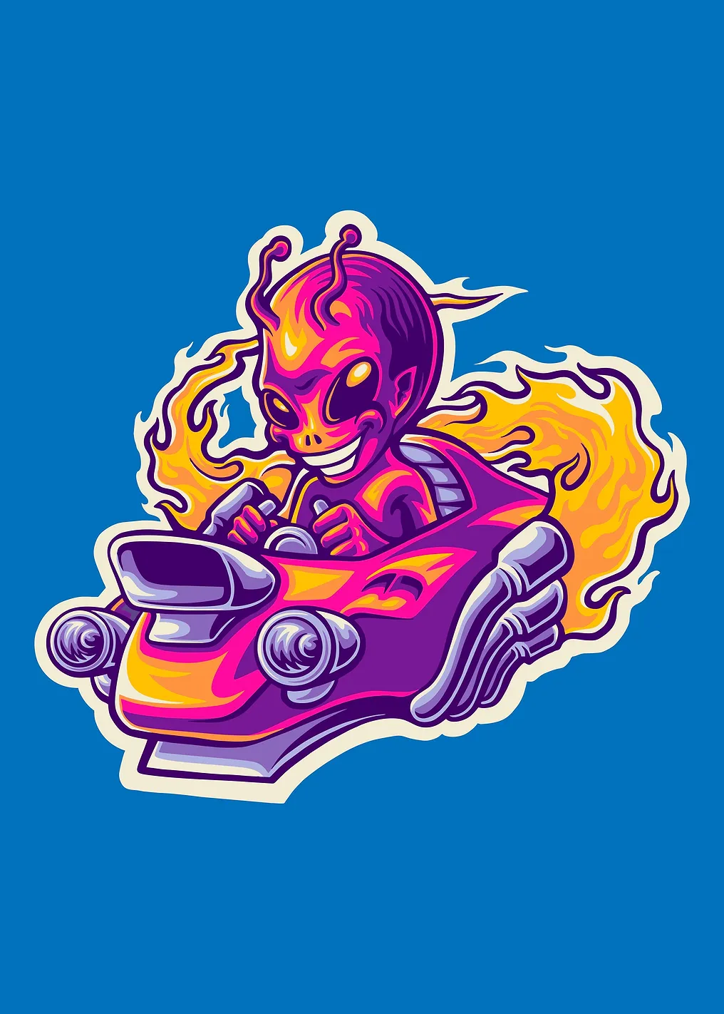 Hot rod alien jet