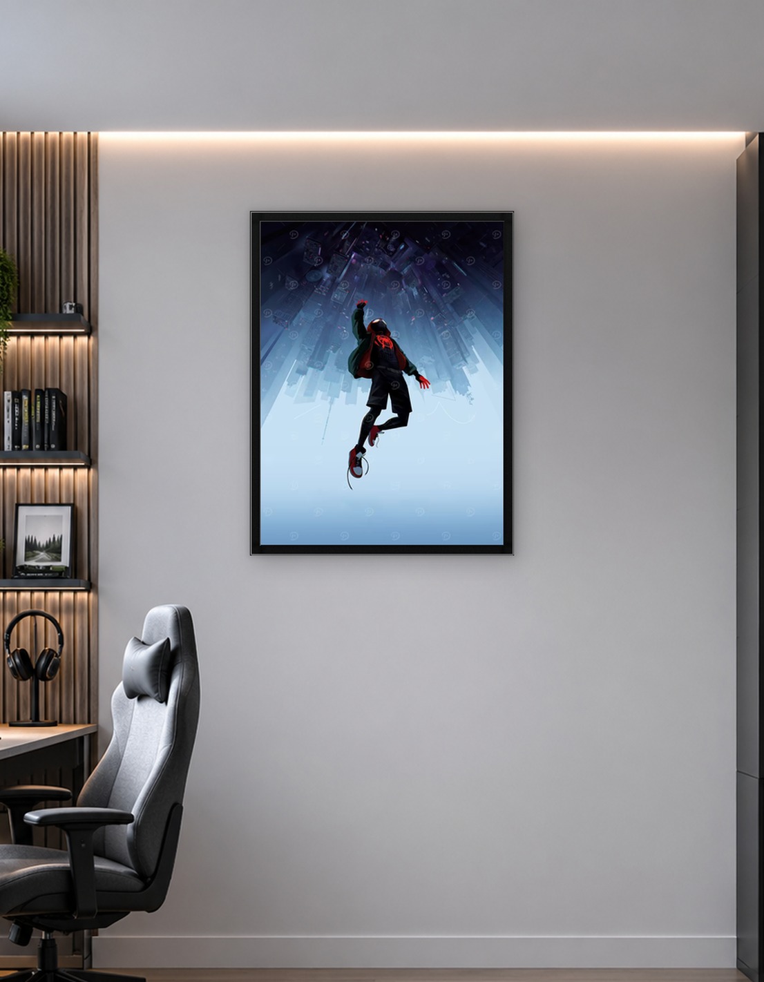 Into the Spider-Verse Miles Upside Down City