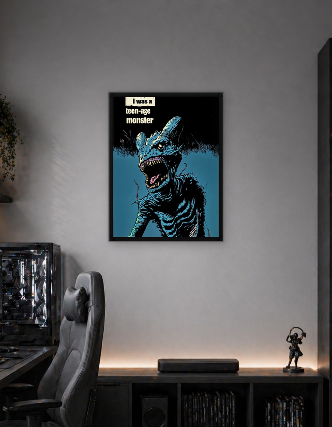I Was a Teenage Monster - Retro Horror Comic Book Art
