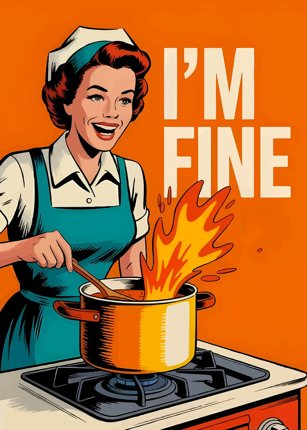 I'm Fine - Comic Style Illustration