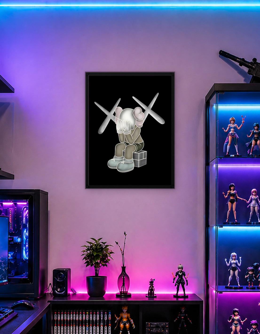 KAWS блестящая золотая лихорадка