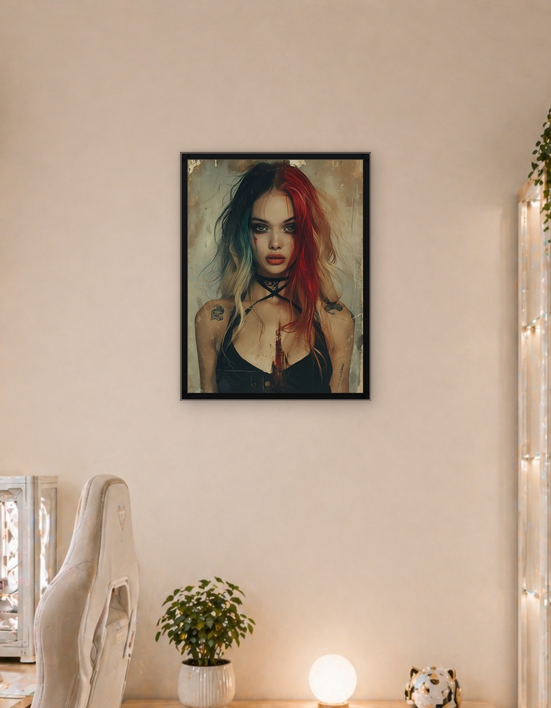 Vintage Goth Girl Retro