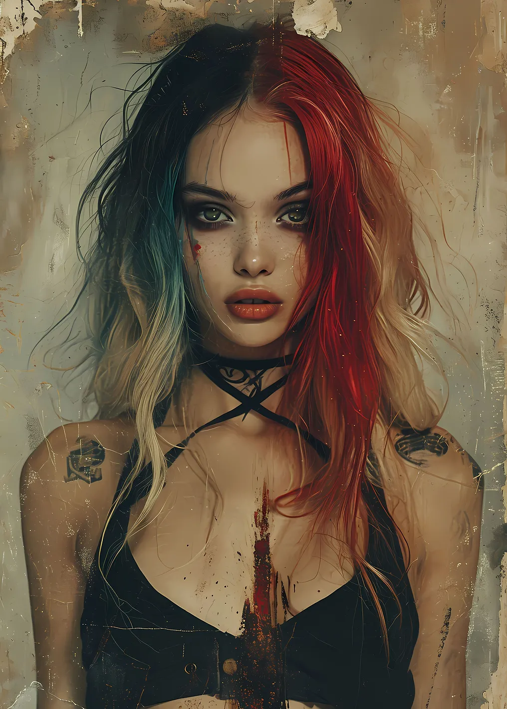 Vintage Goth Girl Retro