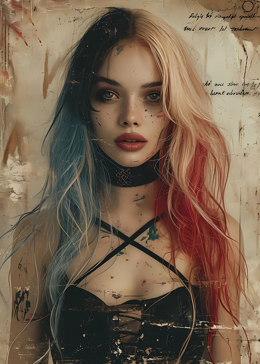 Vintage Retro Goth Girl - 7215993