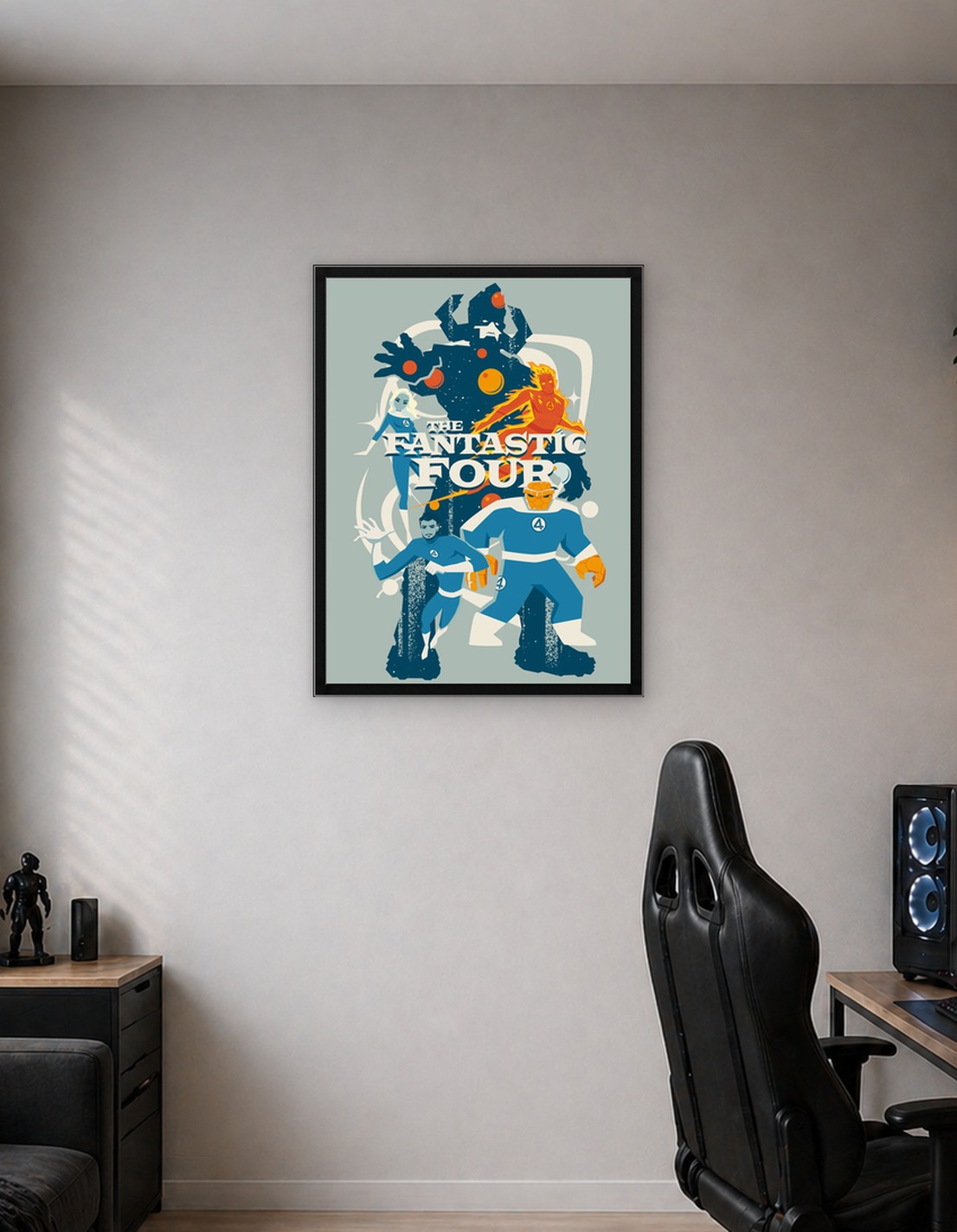 The Fantastic Four Vintage Retro Poster