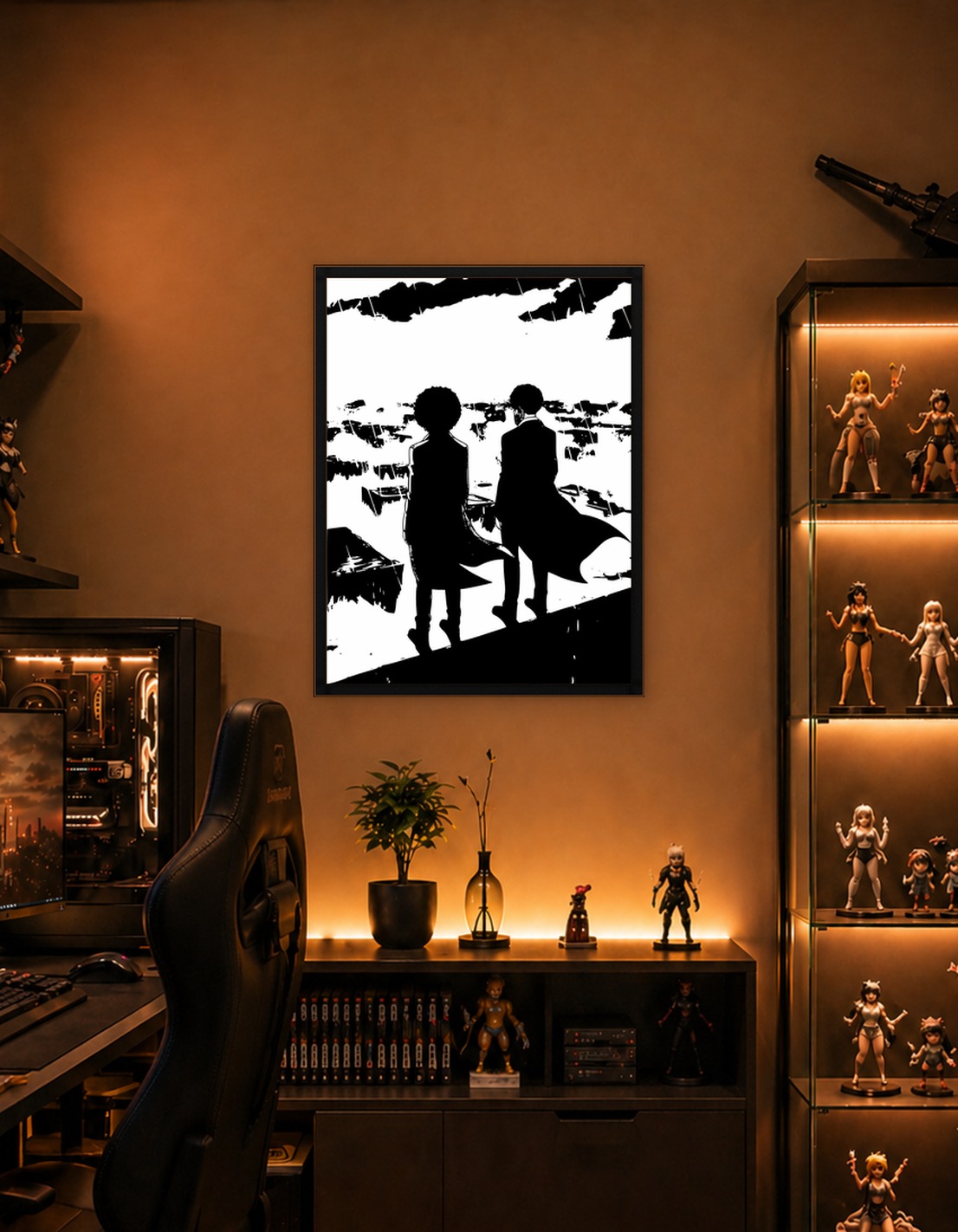 Two Brothers in black coats