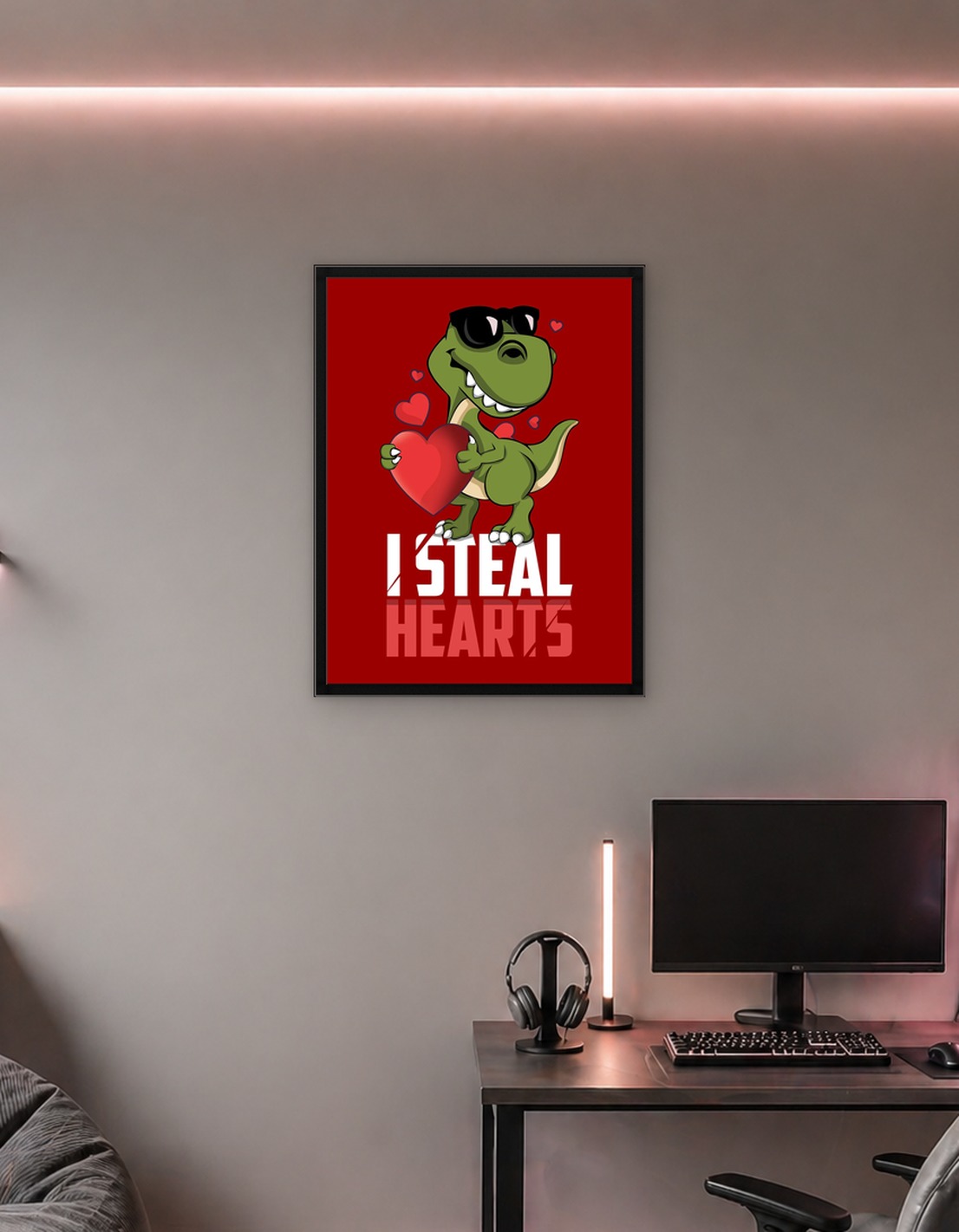 Valentines Day Dinosaur
