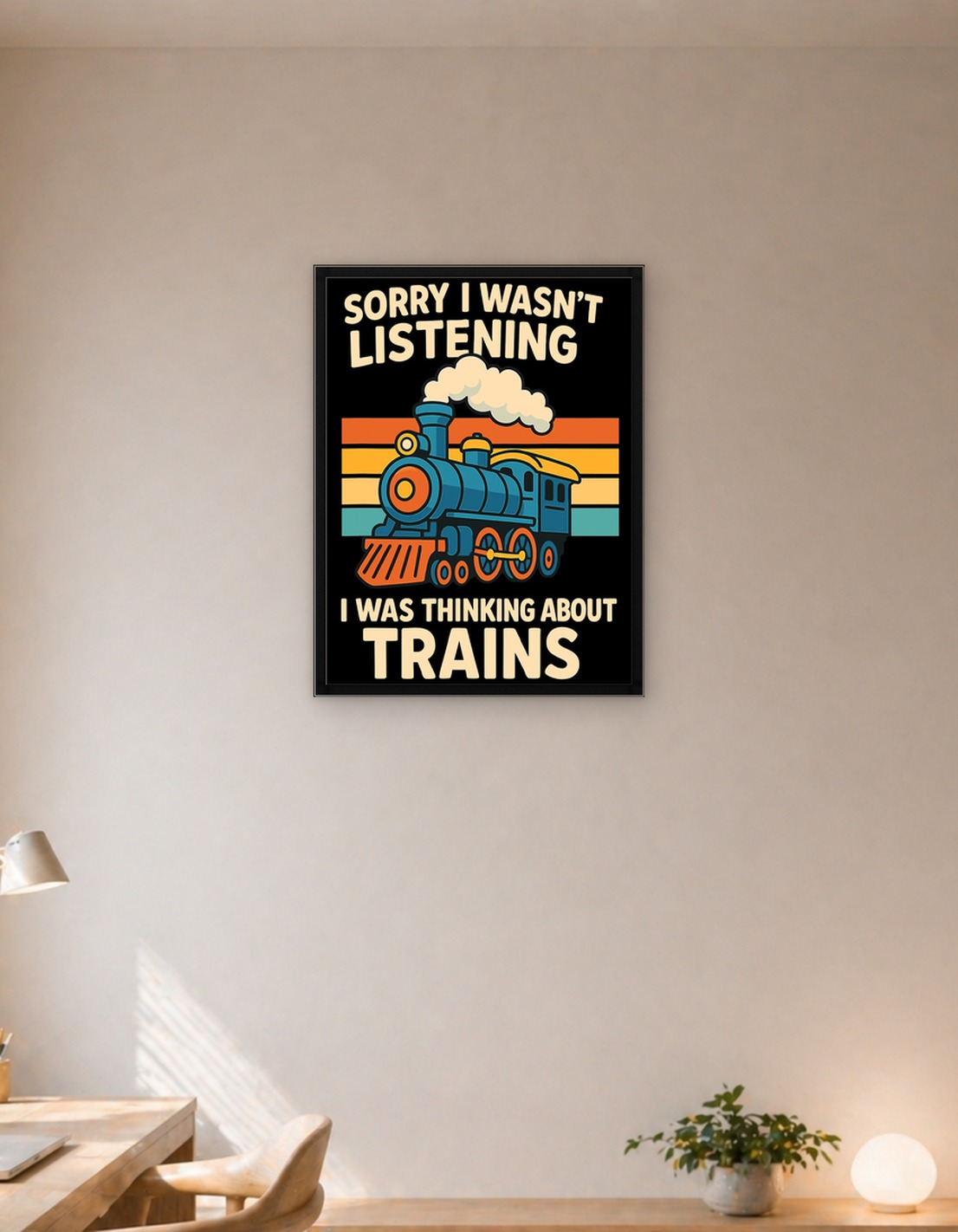 Thinking About Trains Funny Design