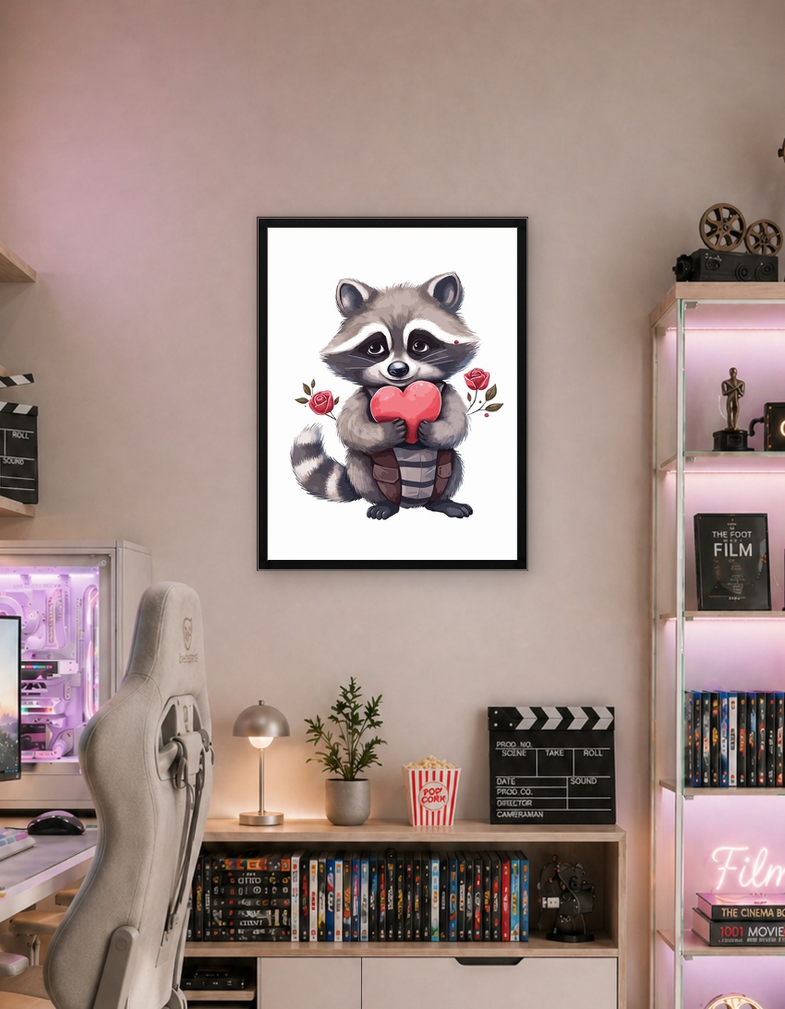 Raccoon Holding Heart - 6837957
