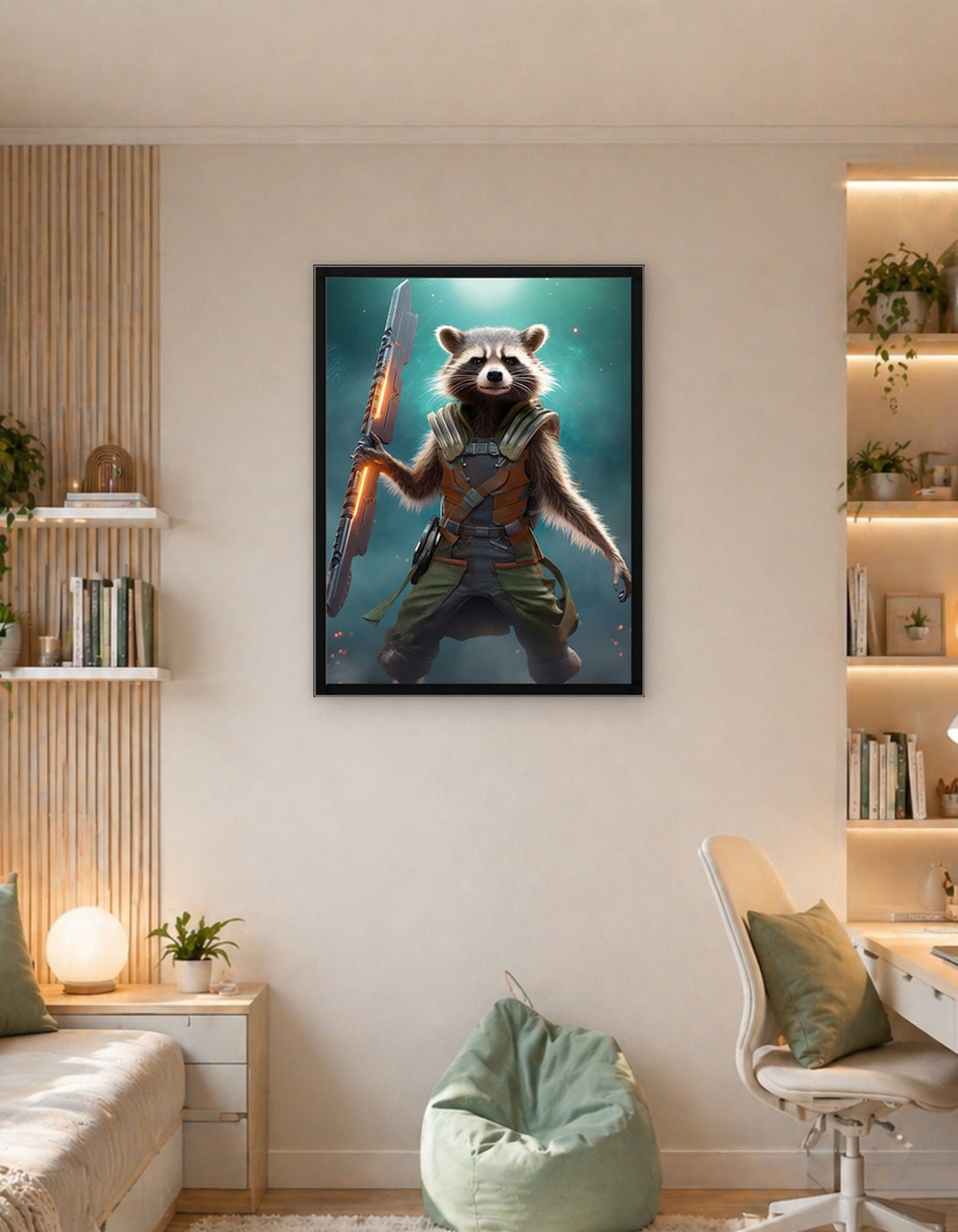 Raccoon warrior