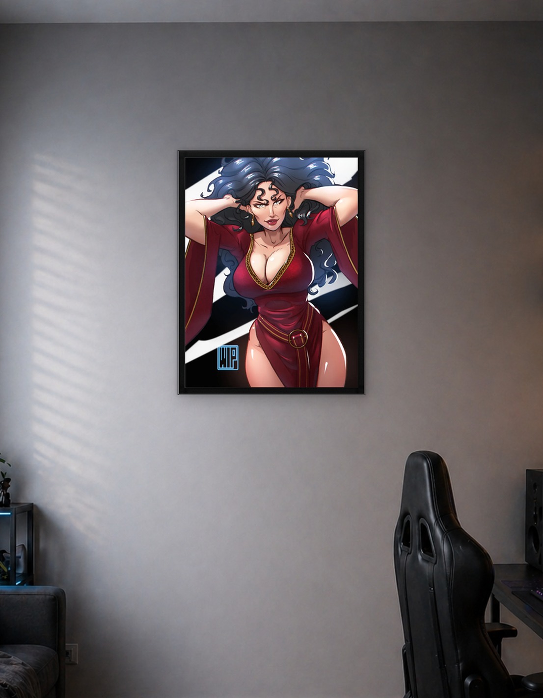 Woman in Red Dress Digital Art