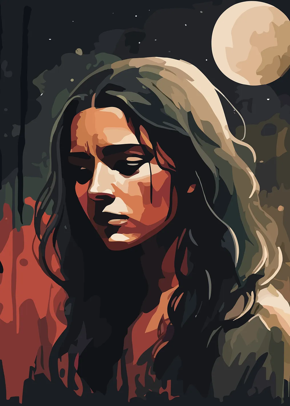 Woman Under Moonlight